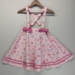 Hello Kitty Sanrio Suspender Skirt Dress XL Pink Kawaii